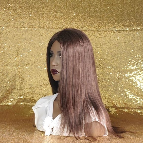 100% Human Hair - Alopecia wig - Yaki straight 16" - Picture 4 of 12